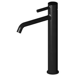 Смеситель для умывальника Zucchetti ZP6219.N6 высокий, однозахватный, черный soft touch