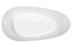 Ванна акриловая Abber (1700x800) отдельностоящая, слив-перелив, черная матовая AB9211MB