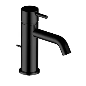 Смеситель на раковину CISAL New с донным клапаном, черный матовый LN00051040