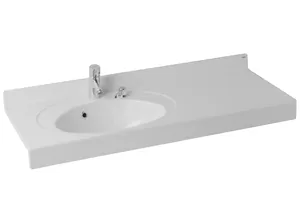 Раковина Aquaton 3/1200 1A70093NOT01L 1190x470x155 мм левая. с дозатором, иск. мрамор, белый