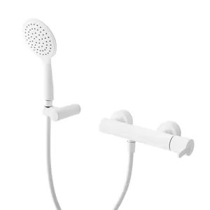 Смеситель для душа CEZARES -D-BIO настенный, с душевым гарнитуром, белый матовый