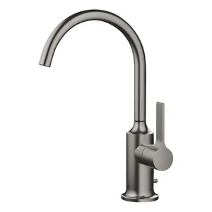 Смеситель для раковины Dornbracht 33500809-99 однозахв., донный клапан, Dark Platinum matt