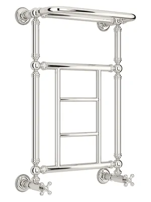 СУНЕРЖА 1452 Полотенцесушитель 660х400 нерж.сталь,с полкой, нижнее подкл. 00-0282-6640
