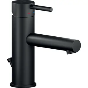 Смеситель NOBILI для раковины, однозахватный, донный клапан, черный матовый LV00418/1BM