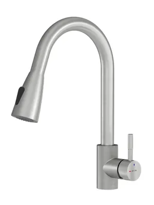 Смеситель для кухни AM.PM F85B07511 однозахватный, вытяжной излив, сатин мат