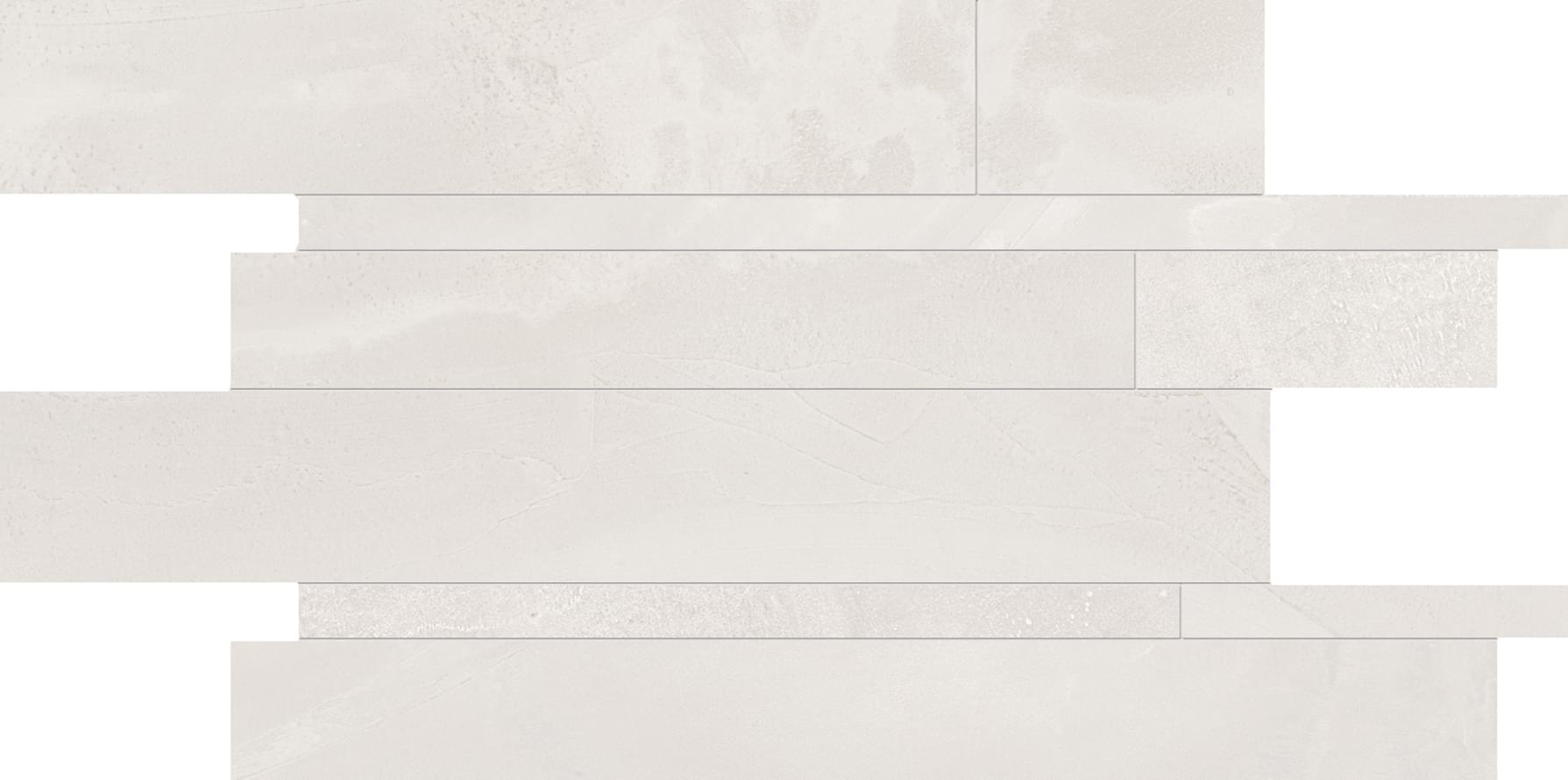 мозаика Architect Resin Listelli Sfalsati Tokyo White Naturale 30x60