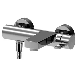 Смеситель для ванны/душа Paffoni RO022CR настенный, однозахватный, короткий излив, цвет: хром