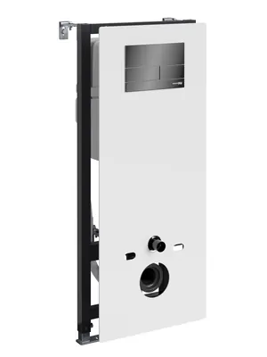 Инсталляция для унитаза WasserKRAFT с клавишей смыва, цвет:черный/белый 20TLT.010.ME.WH.PB04