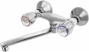 Смеситель для кухни настенный VARION Armaturen 1105 18 1 резин. кр.-букса, плоск. излив 220мм