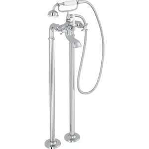 Смеситель для ванны Jacob Delafon E24314-CP напольный, двухзахватный, с ручным душем, хром