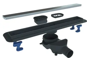 Душевой лоток BELBAGNO 60 см, горизонтальный выпуск BB-LD--60-CR, хром матовый