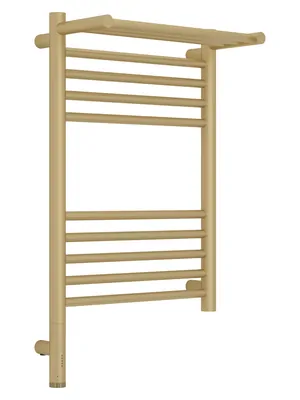 СУНЕРЖА с полкой Полотенцесушитель 600х400 шампань матовая МЭМ левый 022-6006-6040