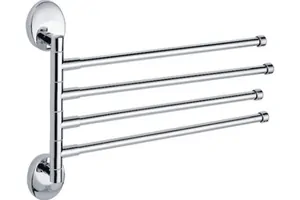 Полотенцедержатель Ledeme настенный, повротный, четверной, хром L3314