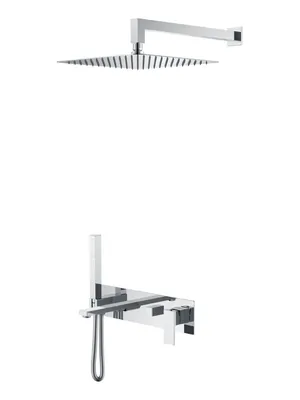 Душевая система Boheme 474-CR встраиваемая, однозахватная, вехний/ручной душ, хром