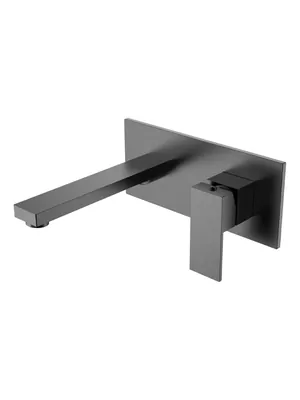 Смеситель Boheme 475-GM для раковины, встраиваемый, однозахватный, графит