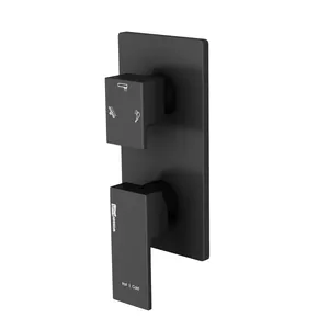 Смеситель для душа WasserKRAFT 2071 встраиваемый, однозахватный, на 3 выхода, черный матовый