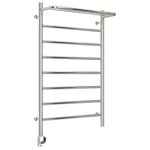 Полотенцесушитель электрический СТИЛЬЕ 800х500, нерж. сталь, ТЭН слева, 00521-8050