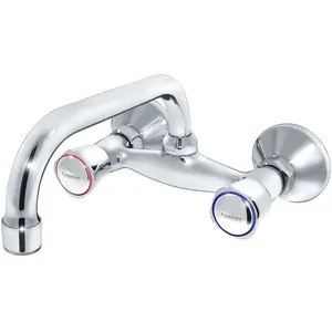 Смеситель для кухни настенный VARION Armaturen 1103172 П-образный излив, резиновые кран-буксы