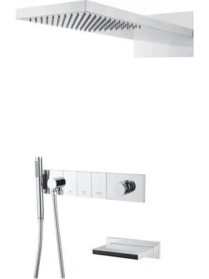 Душевая система Boheme 132-2-CR встраиваемая, излив, верхний/ручной душ, хром