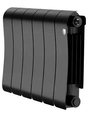 Радиатор биметаллический 6 секций ROYAL THERMO ВШГ:370х480х90, 690Вт Noir Sable, НС-1683693