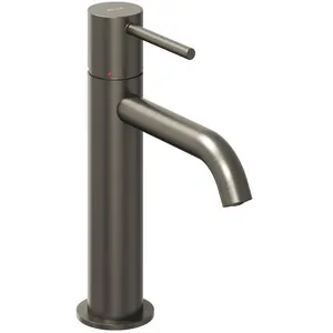 Смеситель для умывальника RAVAK X070310 однозахватный, излив 100 мм, графит