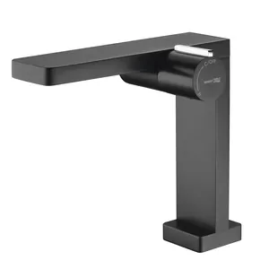 Смеситель для умывальника WasserKRAFT 7410 однозахватный, прогрессивный картридж, черный мат