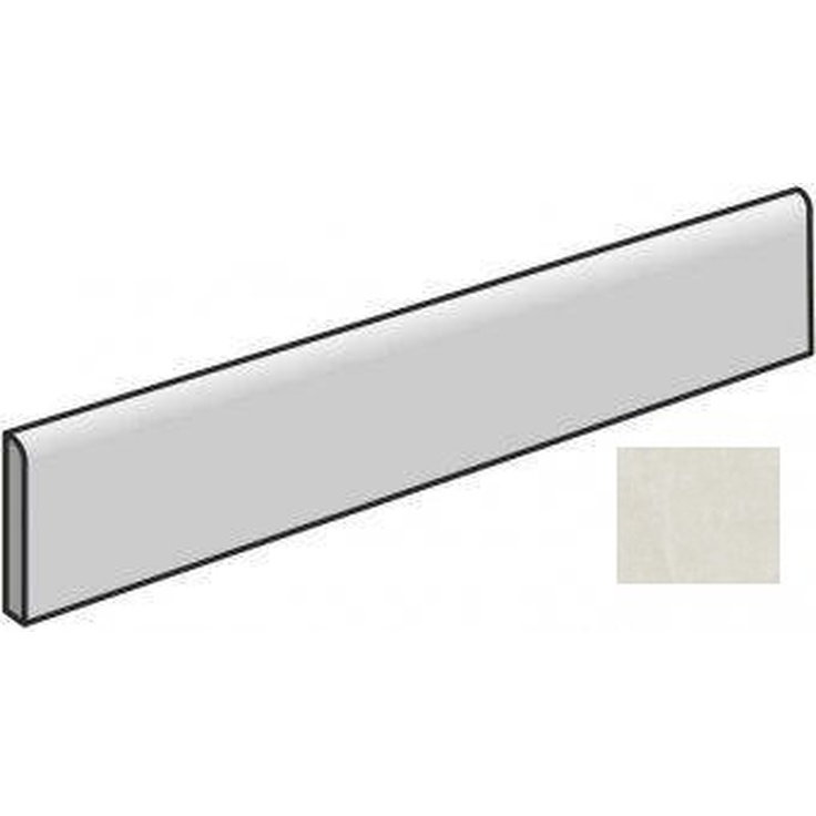 Atlas Concorde Russia Rinascente Resin 610130007542 White Battiscopa 7,2x80 матовая