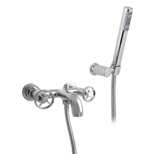 Смеситель для ванны/душа Nicolazzi настенный, двухзахватный, с душ. гарнитуром, хром 3302CR44