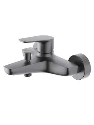 Смеситель для ванны/душа Aquatek AQ1140BGM настенный, однозахватный, излив 177мм, сталь оруж