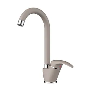 Смеситель для мойки Omoikiri SA, бежевый, высокий поворотный излив 4994272