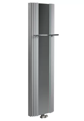 Дизайн-радиатор JAGA (1800х510) с зеркалом, белый сатин, 1132Вт, нижнее подкл