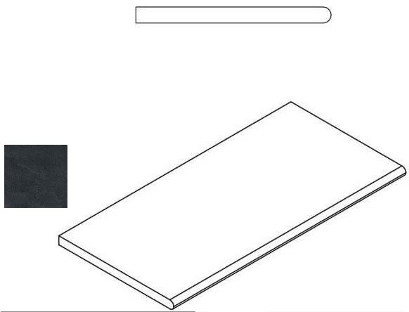 Materia X2 Titanio Bordo Round 60X30 матовая