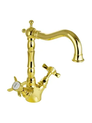 Смеситель для раковины Migliore двухзахватный, золото 19379 (ML.PRN-834.DO)