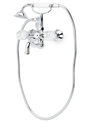 Смеситель Boheme 273-CRST для ванны/душа, настенный, двухзахв, лейка 1 режим, хром