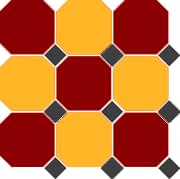 декор Octagon 4420 21 Oct14 A Brick Red 20 Ochre Yellow 20 Octagon Black 14 Dots 30x30