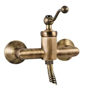 Смеситель для ванны/душа Paini настенный,однозахв, душ.гарнитур, состаренная бронза 88F3511