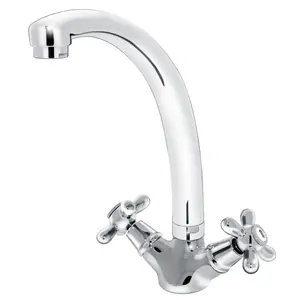 Смеситель для раковины VARION Armaturen 1348 22 1 резиновая кран-букса, поворотный излив