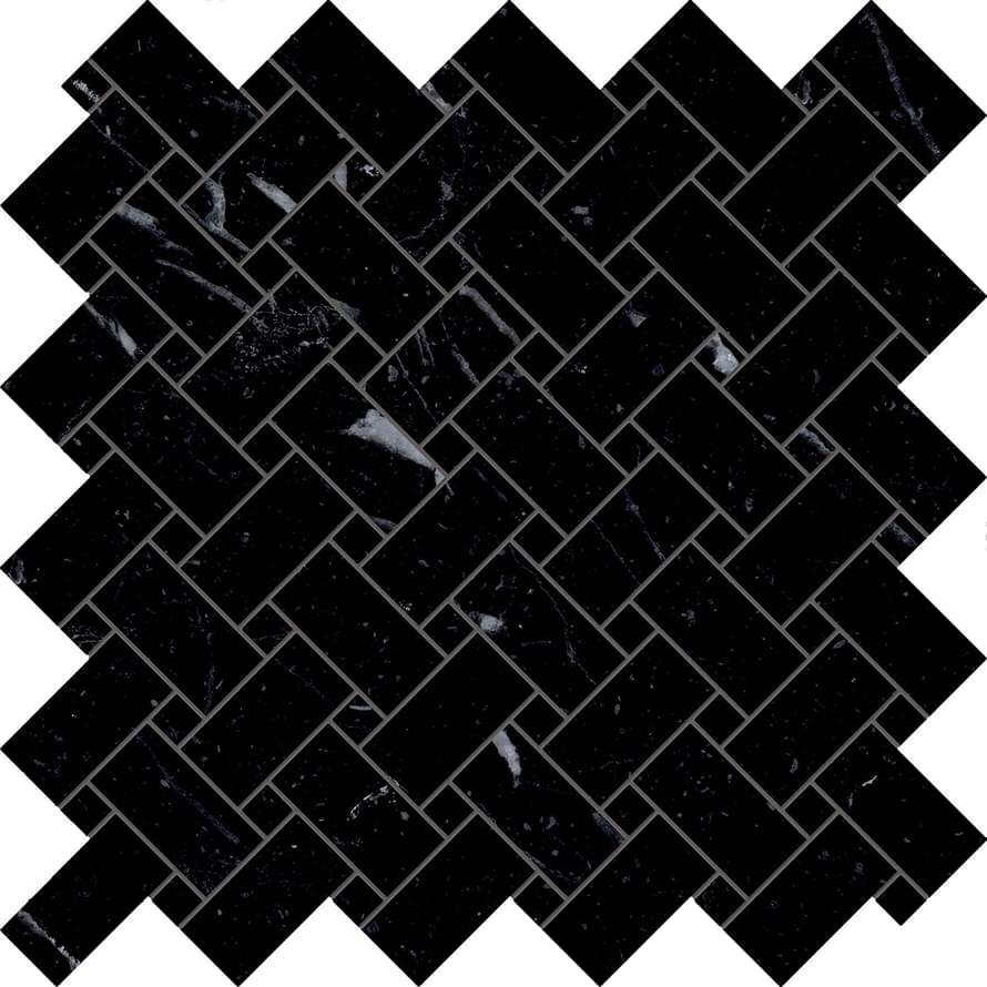 мозаика Tele Di Marmo Selection Intrecci Nero Marquinia Naturale 30x30