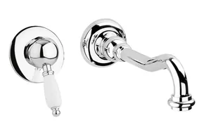 Смеситель CEZARES BLS1-01-Bi для умывальника, встраиваемый, хром/ручка белая