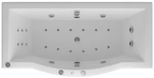 Ванна акриловая Акватек 180х90 аэромассаж, пневмо управление, панель, каркас, слив