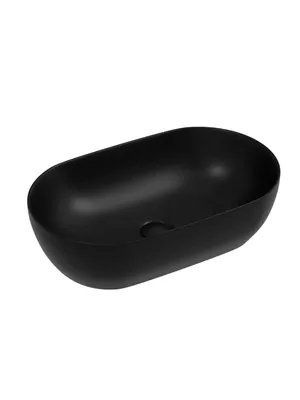 Раковина накладная Ceramicanova 500х300х140 без отв. под смеситель, черный матовый CN12001MB