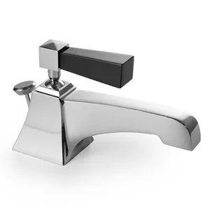 Смеситель для раковины Devon&Devon 3VPTIME210CRNE однозахватный, донный клапан, хром/черный