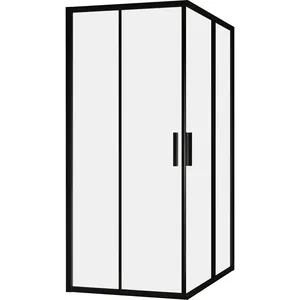 Душевой уголок RAVAK BLSRV2-90 (900х900х1950) раздвиж.двери, квадрат.,черный+Transparent