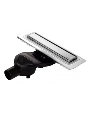 Душевой лоток BERGES 500, хром глянец, боковой выпуск S-сифон D50 H60, 091116