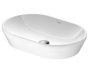 Раковина накладная Duravit 600х400 без перелива, без отв. под смеситель, белый 2372600070