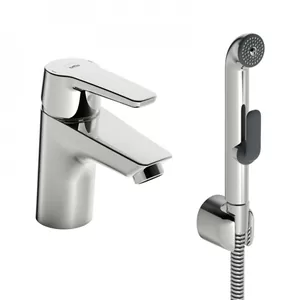 ORAS 3912F Смеситель для умывальника однозахватный, фиксированный излив 100мм, ручной душ