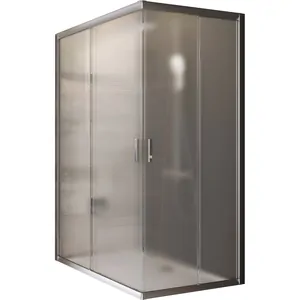 Стенка душевого уголка RAVAK BLRV2K-120 (1200х1900) раздвижные двери, стекло, сатин+Grape