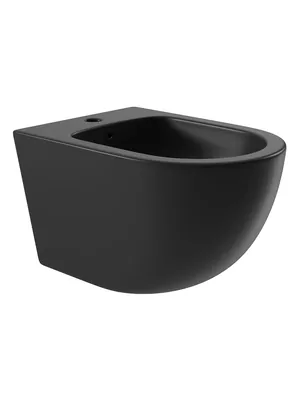 Биде подвесное Aqueduto 365х525х320 устойчивое к царапинам покрытие,черный матовый 0340