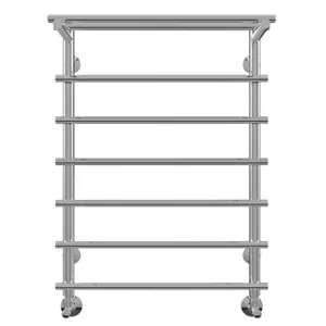 Полотенцесушитель ROYAL THERMO П7 (500х696) нижнее подкл, 1/2"В, 270 Вт, нерж.сталь, с полкой