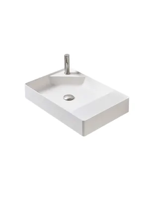 Раковина накладная Antonio Lupi 630х420х110, без перелива, отв. под смес.,д/к, Flumood, белый